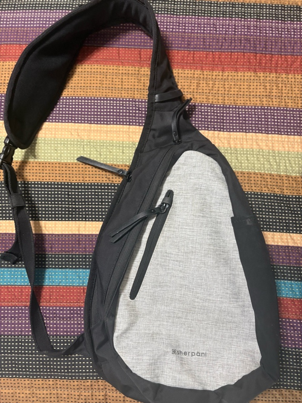 Sherpani Esprit Gray and Black Sling Backpack - Compact Everyday Crossbody